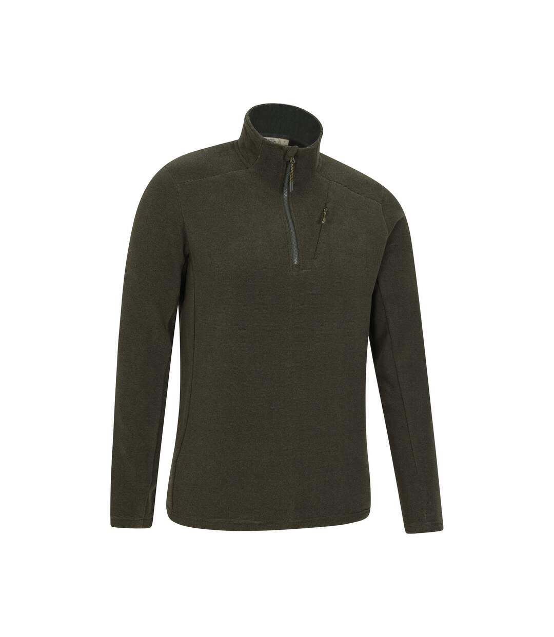 Mens ridge half zip fleece top khaki Mountain Warehouse