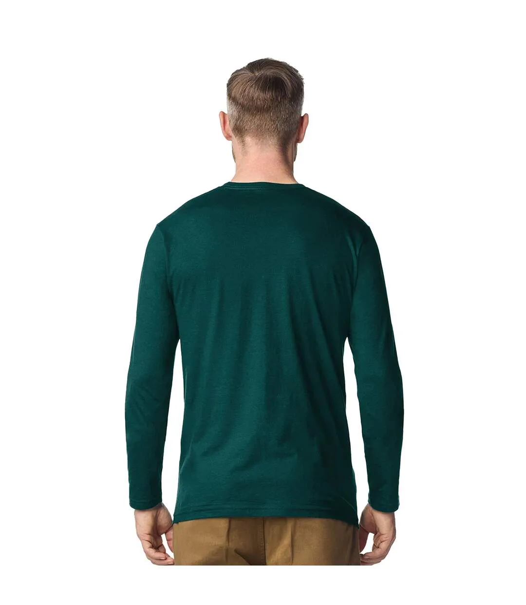T-shirt Uni Manches Longues Softstyle Adulte Vert Sarcelle Gildan-4