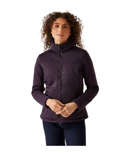 Womens/ladies razia ii full zip fleece jacket deep plum/black Regatta