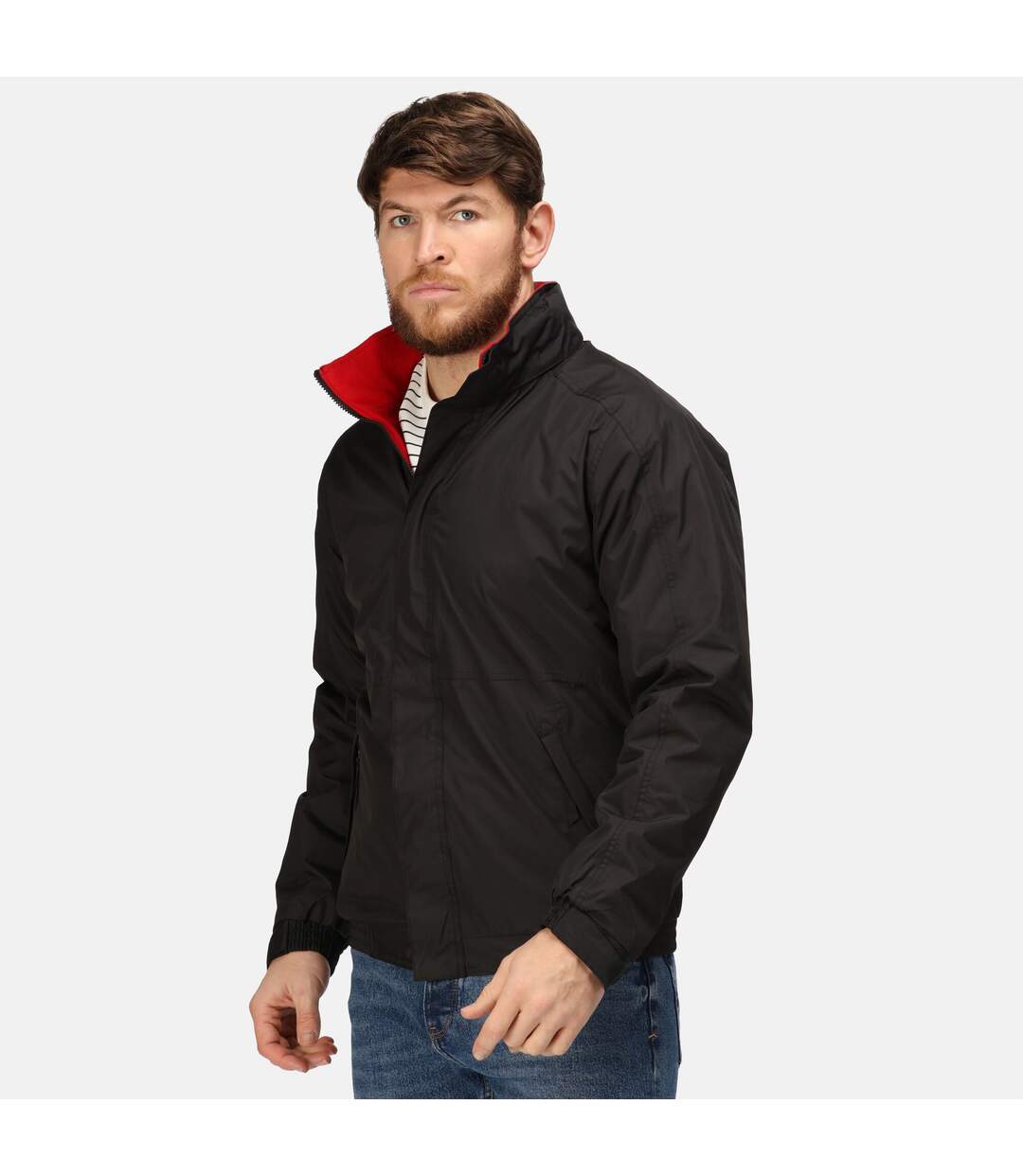 Regatta Mens Dover Waterproof Windproof Jacket (Black/Red) - UTRW1185-3