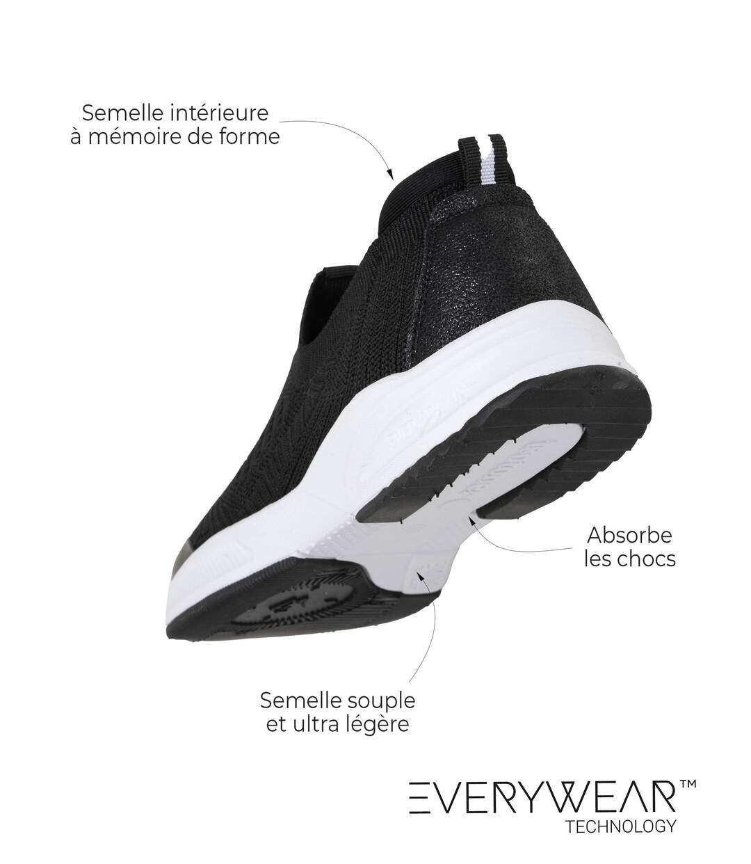 Isotoner Baskets femme slip on, souple et légère, avec lacets-5