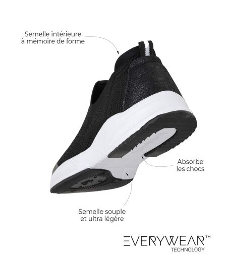 Isotoner Baskets femme slip on, souple et légère, avec lacets