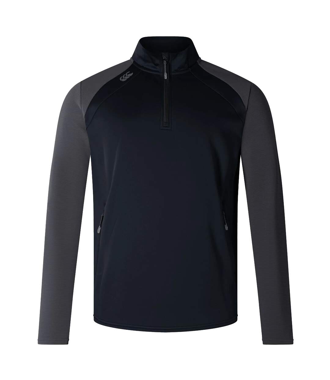 Unisex Adult Elite Quarter Zip Pullover Black Canterbury-2