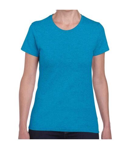 T-shirt heavy cotton femme bleu saphir chiné Gildan Gildan