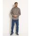 Chemise flanelle détails velours, clair-3