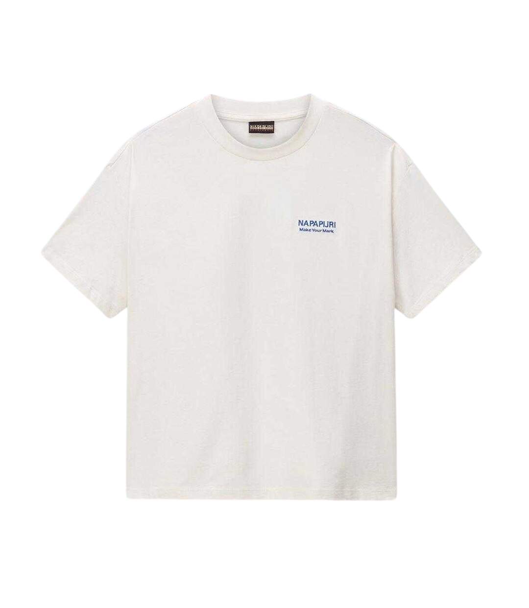 T-shirt Motif/style Imprimé Au Dos Iliana Femme Blanc Napapijri-1