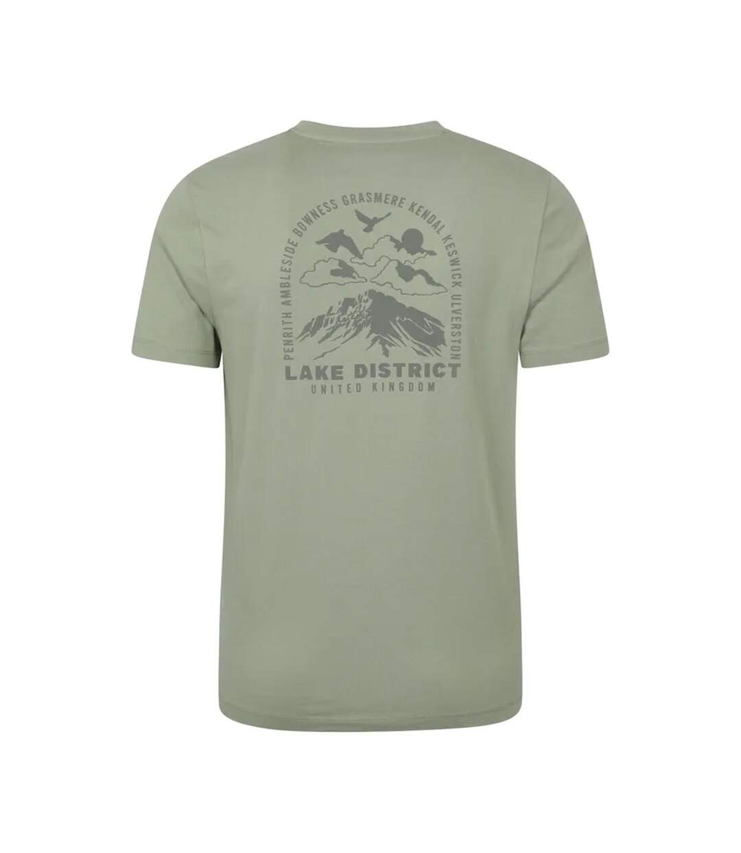 T-shirt Motif/style Imprimé Sur Poitrine Lake District Homme Vert Kaki Mountain Warehouse-2