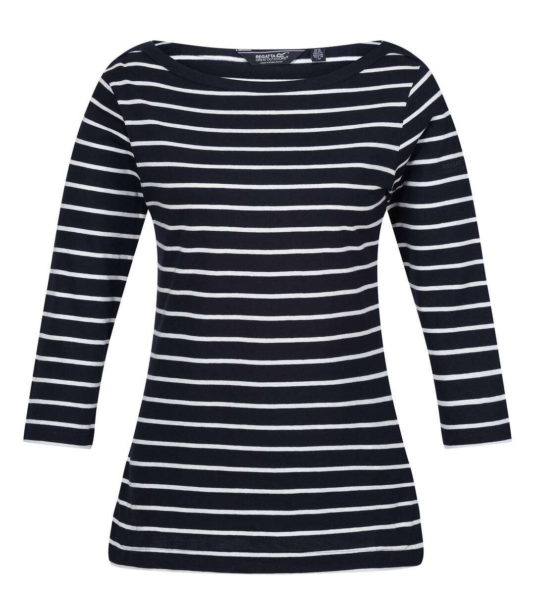Womens/ladies Bayletta 3/4 Sleeve Top Navy White Regatta-1