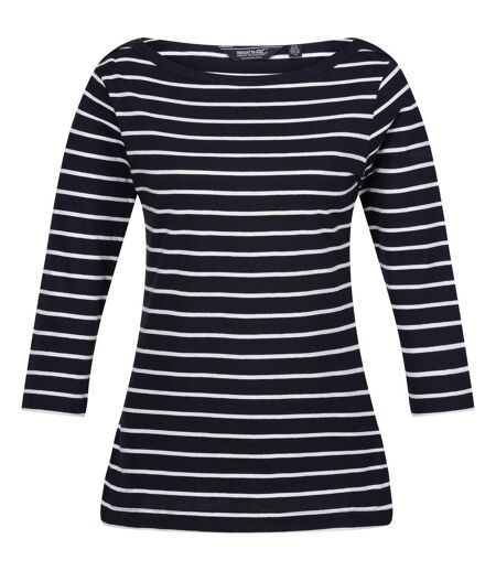 Womens/ladies Bayletta 3/4 Sleeve Top Navy White Regatta
