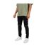 Mens Biker Stitched Skinny Jeans Black Brave Soul-2