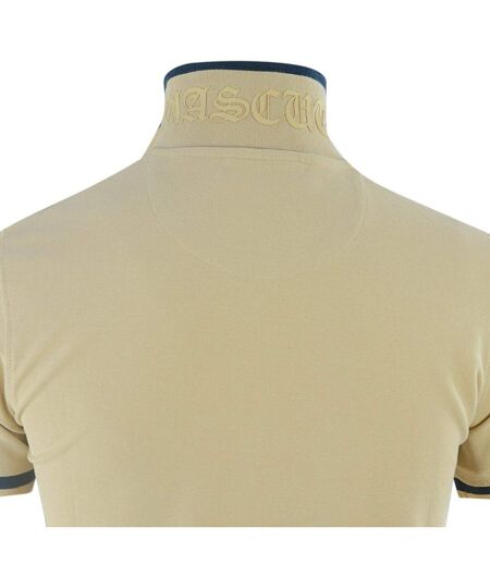 Polo Motif Brodé Aq Adulte Beige Aquascutum