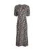 Womens/ladies everly printed midi dress navy Weird Fish-1