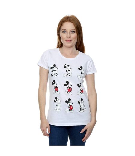 Disney T-shirt en coton Mickey Mouse Evolution Femme/Femme (Blanc) - UTBI31081