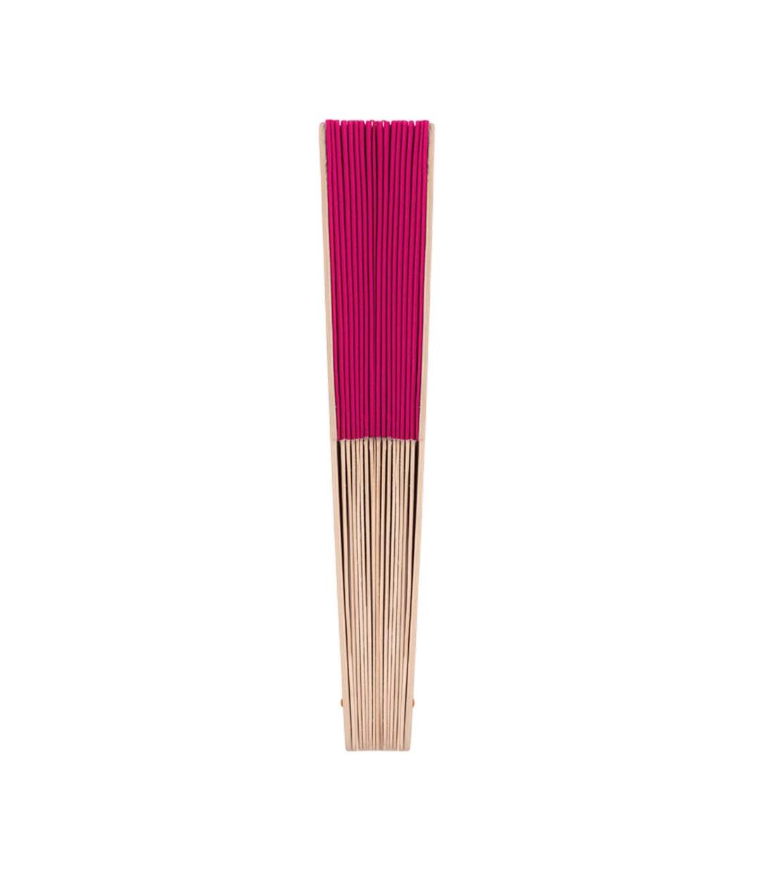 Fanny Wood Wood Handheld Fan One Size Fuchsia MidOcean-2