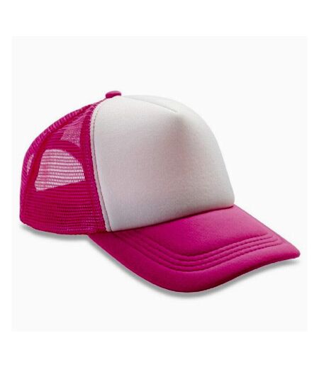 Result Headwear Mens Core Detroit 1/2 Mesh Truckers Cap (Super pink/White) - UTRW7249