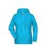 Sweat À Capuche Femme Turquoise Vif James And Nicholson-1