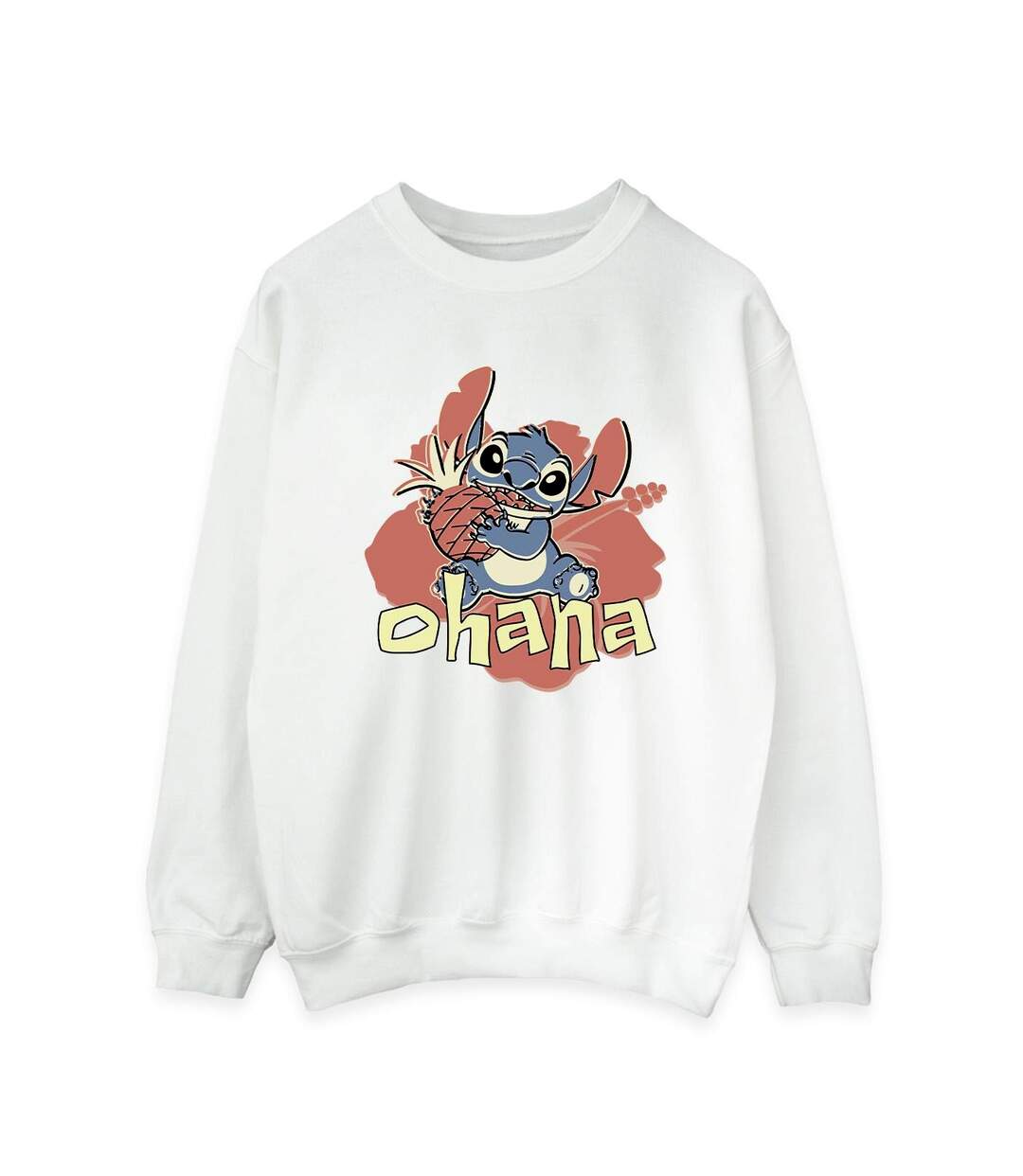 Disney - Sweat LILO AND STITCH OHANA PINEAPPLE - Femme (Blanc) - UTBI22803-1