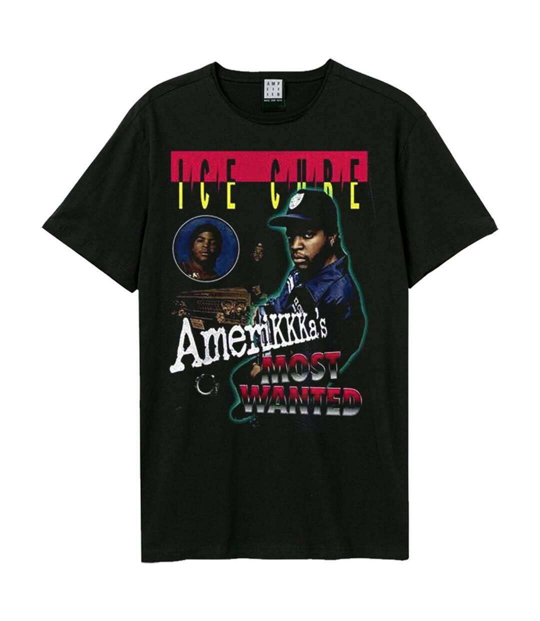 T-shirt Style Glaçon Amerikkka´s Most Wanted Adulte Noir Amplified-1