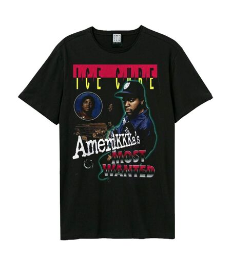 T-shirt Style Glaçon Amerikkka´s Most Wanted Adulte Noir Amplified
