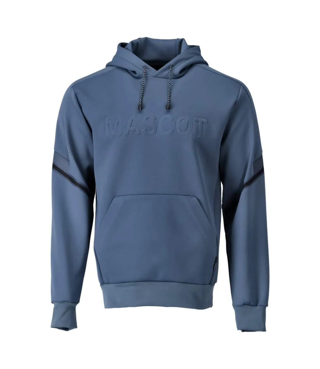 Mens Customised Fleece Hoodie Stone Blue Mascot-1