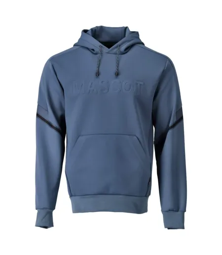 Mens Customised Fleece Hoodie Stone Blue Mascot