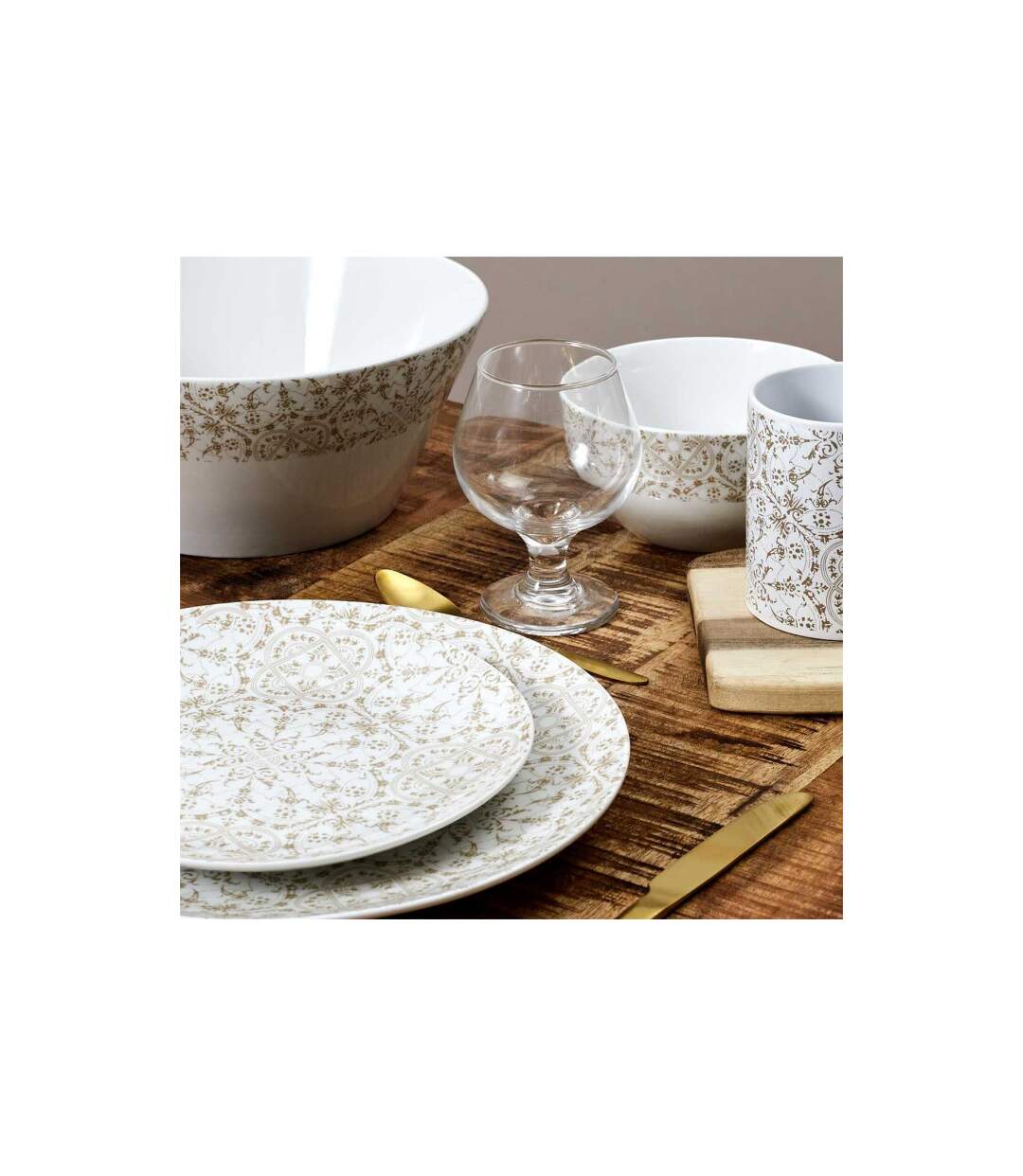 Lot de 6 Mugs en Céramique Faience 30cl Blanc-5
