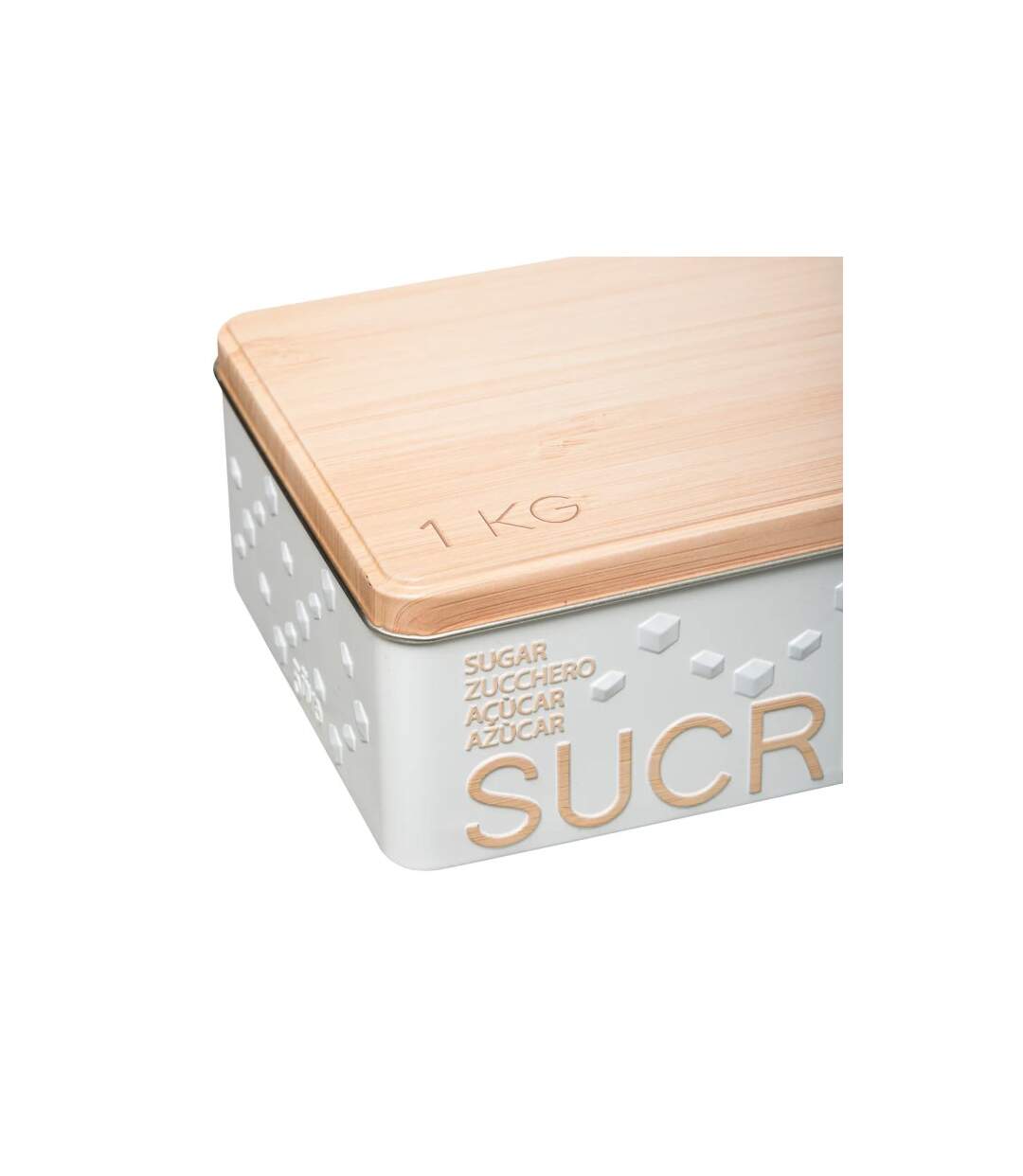 Boîte à Sucre en Morceaux Scandi 20cm Blanc-3