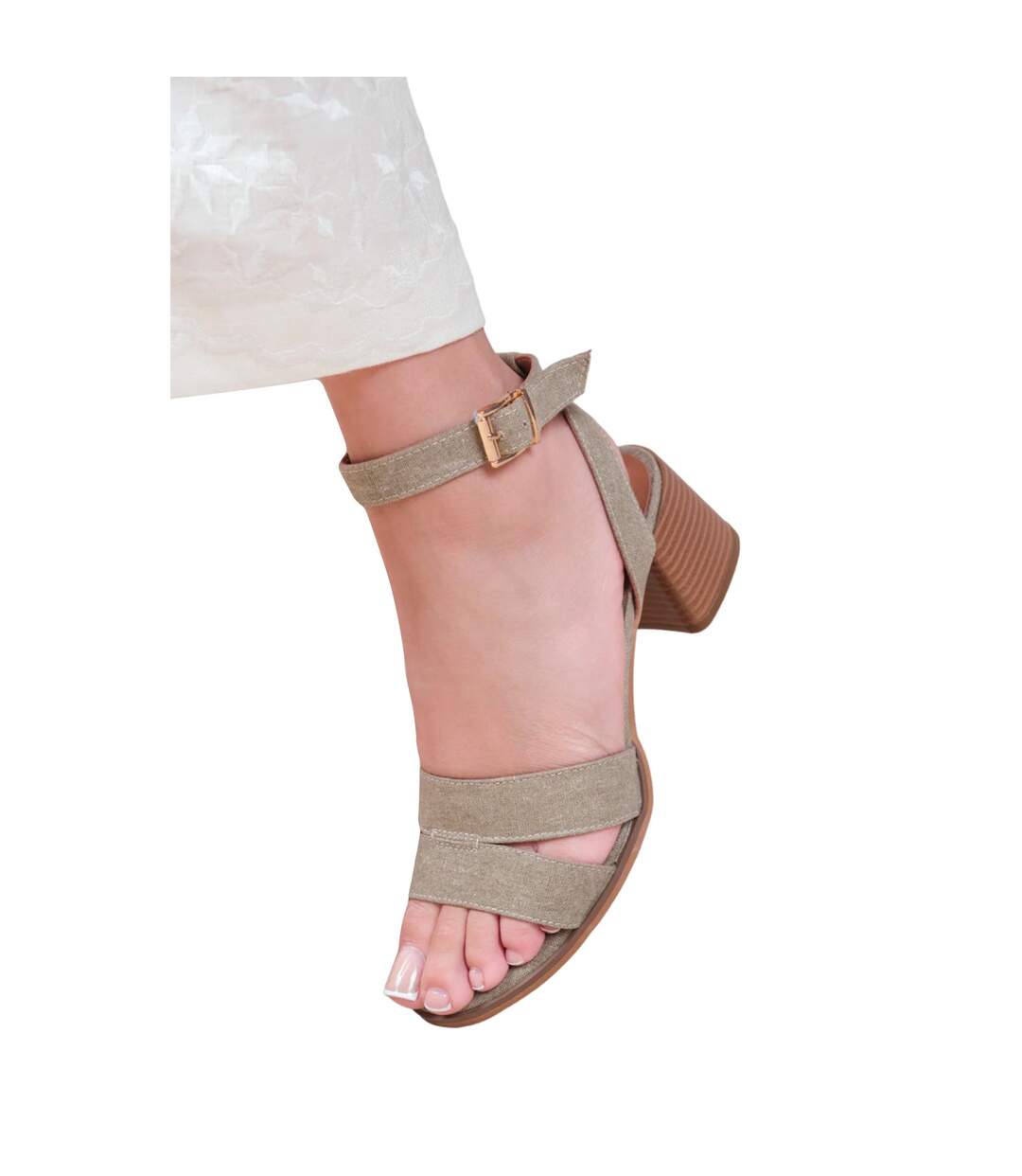 Talons hauts mona femme beige Where´s That From-1