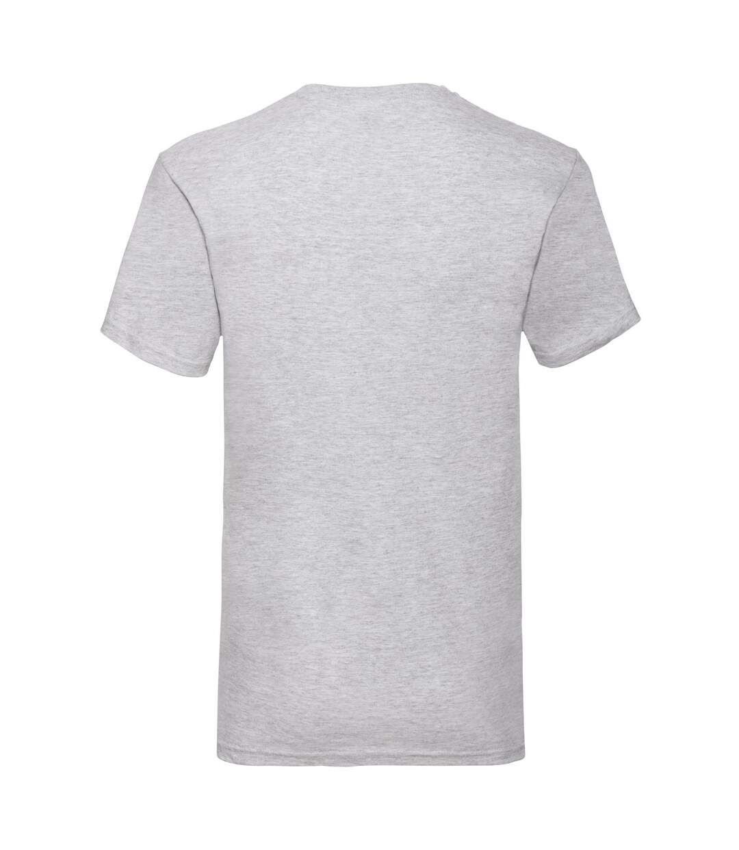 Mens Valueweight Heather V Neck T-shirt Grey Fruit Of The Loom-2