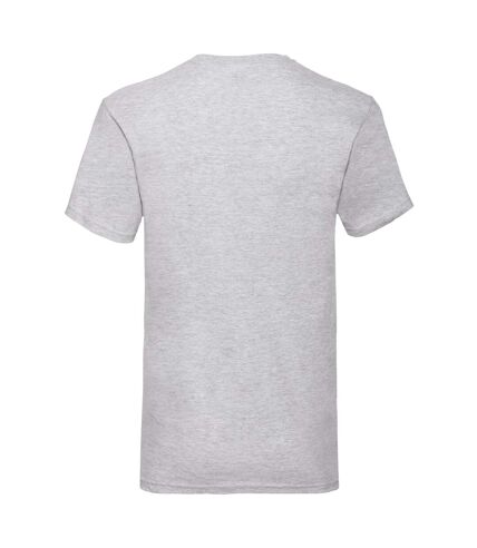 Fruit of the Loom Mens Valueweight Heather V Neck T-Shirt (Gray)