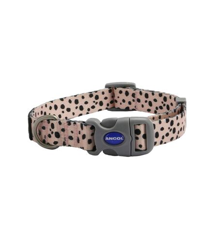 Soho dalmatian print dog collar 45cm 70cm pink/black Ancol