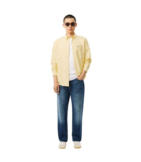 Womens/ladies poplin oversized shirt yellow Lacoste