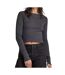 T-shirt manches longues noir femme g-star cropped baby sis raglan-1