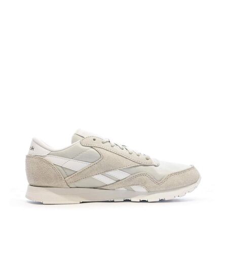 Baskets blanches/grises femme reebok cl nylon 100033441