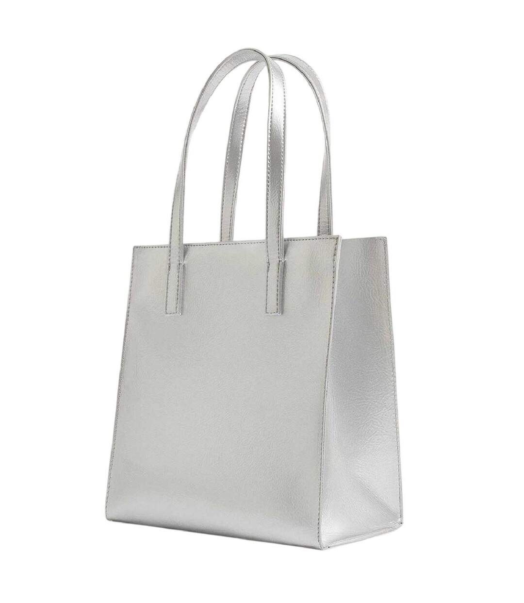 Icon Crinkle Tote Bag One Size Silver Metallic Ted Baker-2