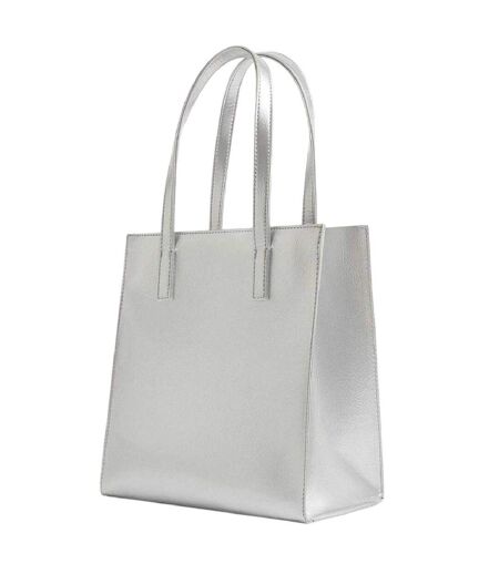 Icon Crinkle Tote Bag One Size Silver Metallic Ted Baker