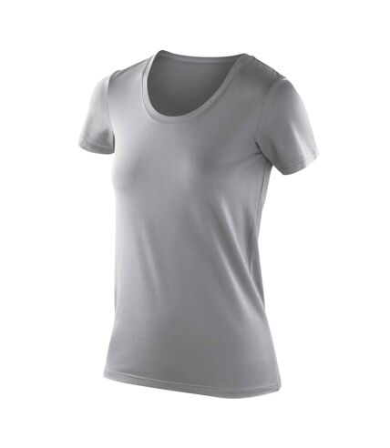 Spiro Womens/Ladies Impact Softex Short Sleeve T-Shirt (Cloudy Gray)