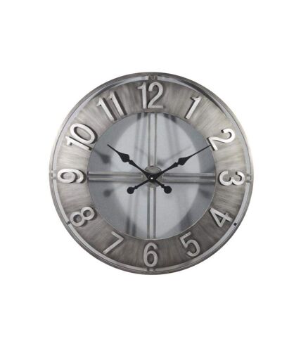 Horloge ronde en métal esprit aviateur