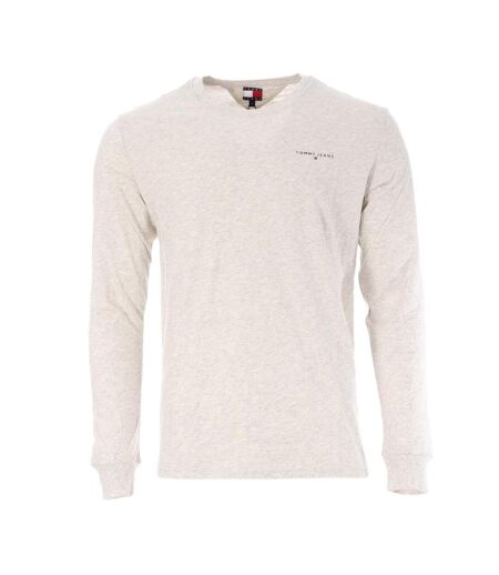 T-Shirt manches longues gris chiné homme tommy hilfiger chest