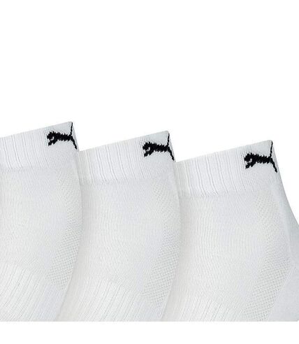 Puma Unisex Adult Cushioned Ankle Socks (Pack of 3) (White/Black) - UTRD2201