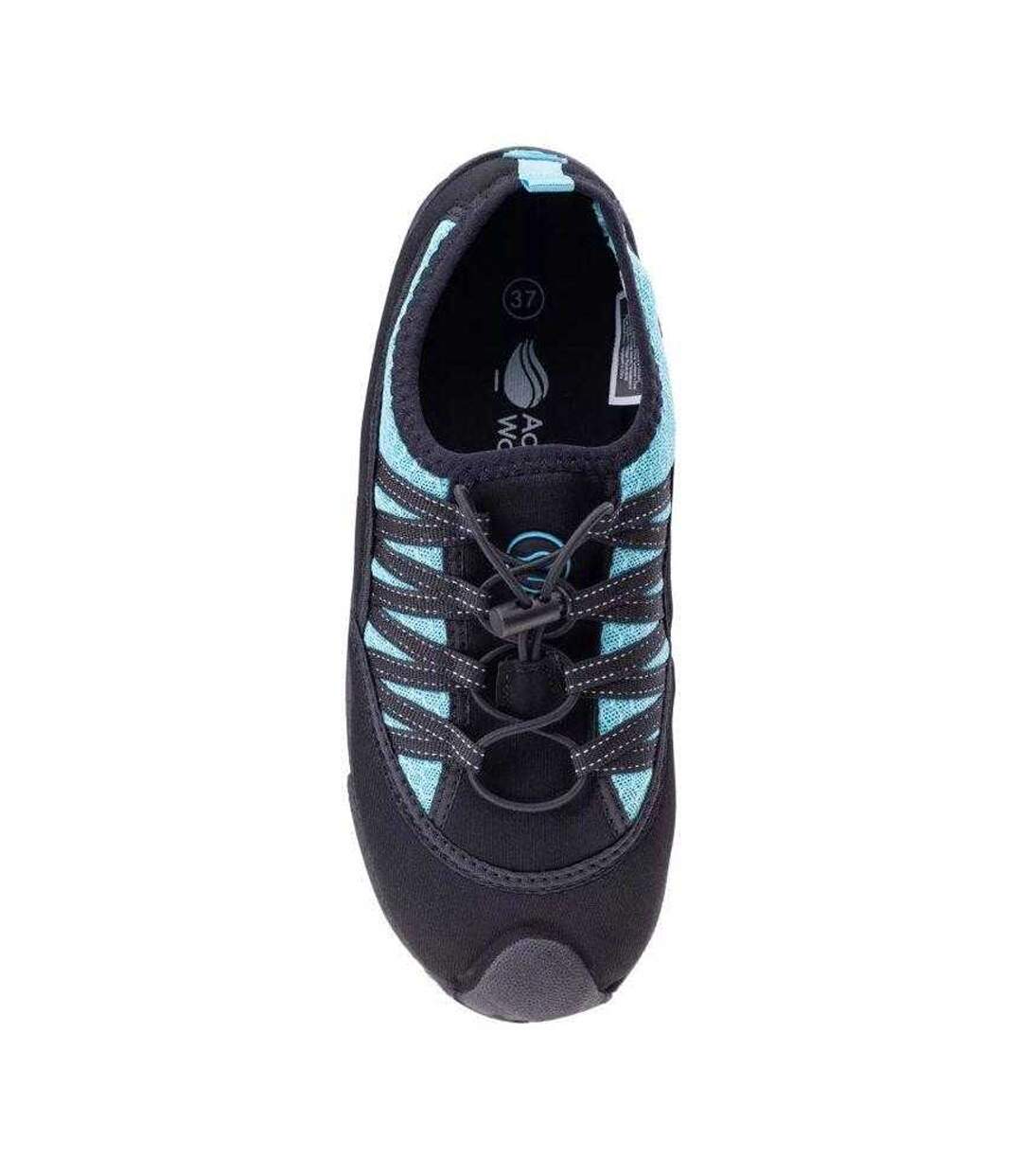 Womens/ladies Gimani Water Shoes Black Blue Aquawave-4