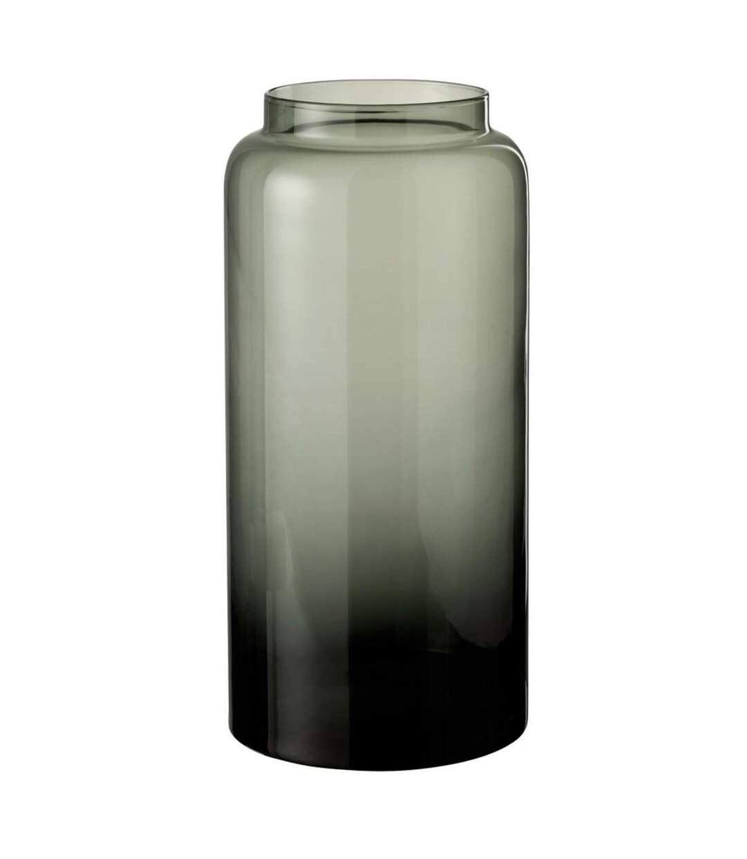 Vase Design en Verre Droit Long 40cm Gris-1