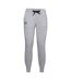 Womens/ladies Rival Tapered Jogging Bottoms Steel Heather Under Armour-1