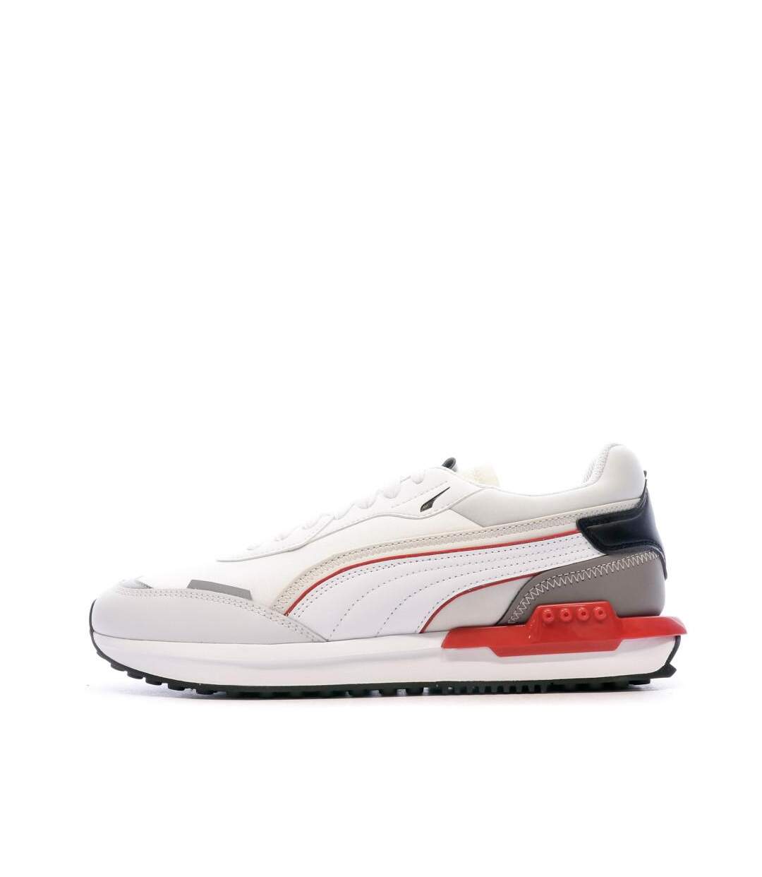 Baskets blanche homme puma city rider ripstop-1