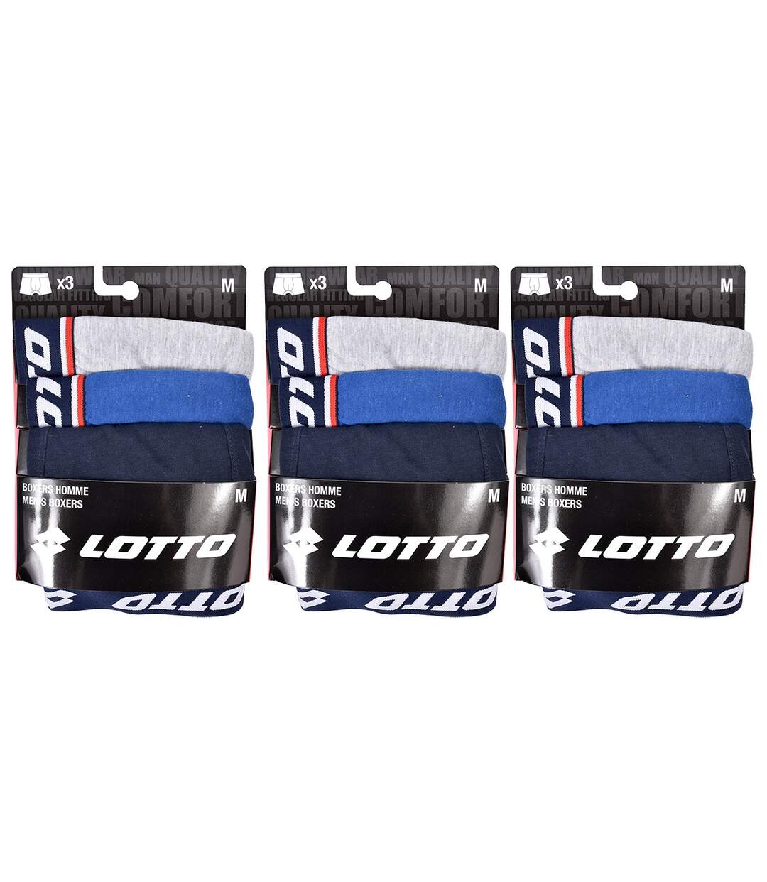 Boxer homme LOTTO Pack de 9 Boxers 1260-3