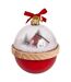 Bougie Parfumée de Noël Boule à Neige 130g Rouge-1