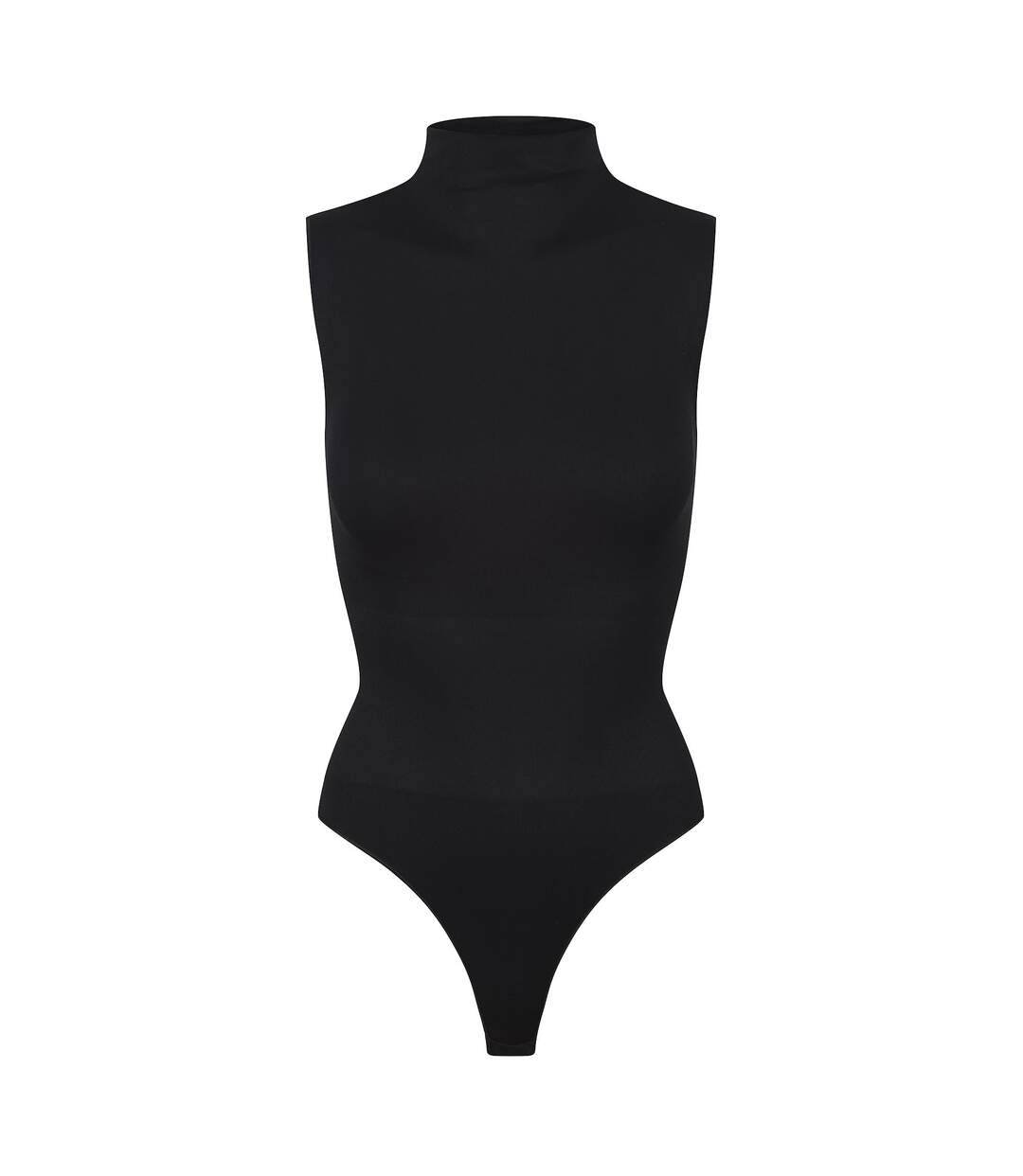 Ladies Essentials Sleeveless Turtleneck Bodysuit Sculpting Recycled Stretch Fit-1