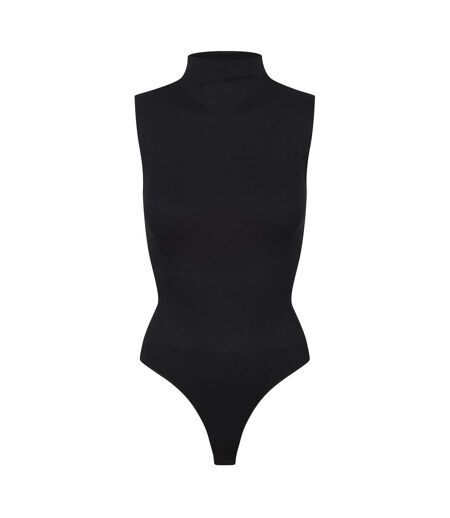 Ladies Essentials Sleeveless Turtleneck Bodysuit Sculpting Recycled Stretch Fit