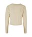Build Your Brand Womens/Ladies Long-Sleeved Crop Top (Sand)