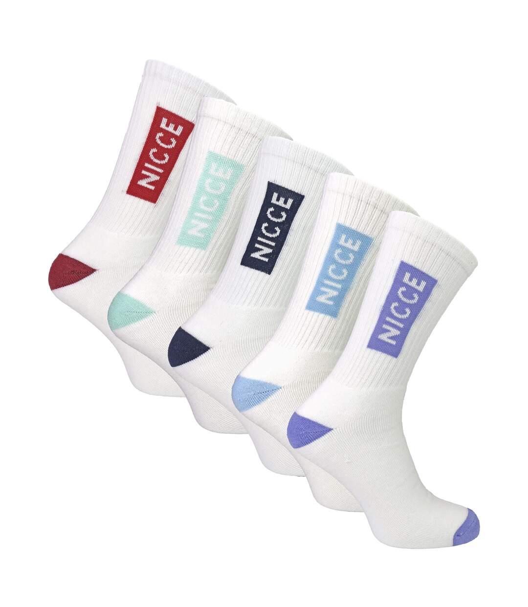 NICCE - Lot de 5 Chaussettes de Sport Homme Crew Coton Respirant Rembourré-1